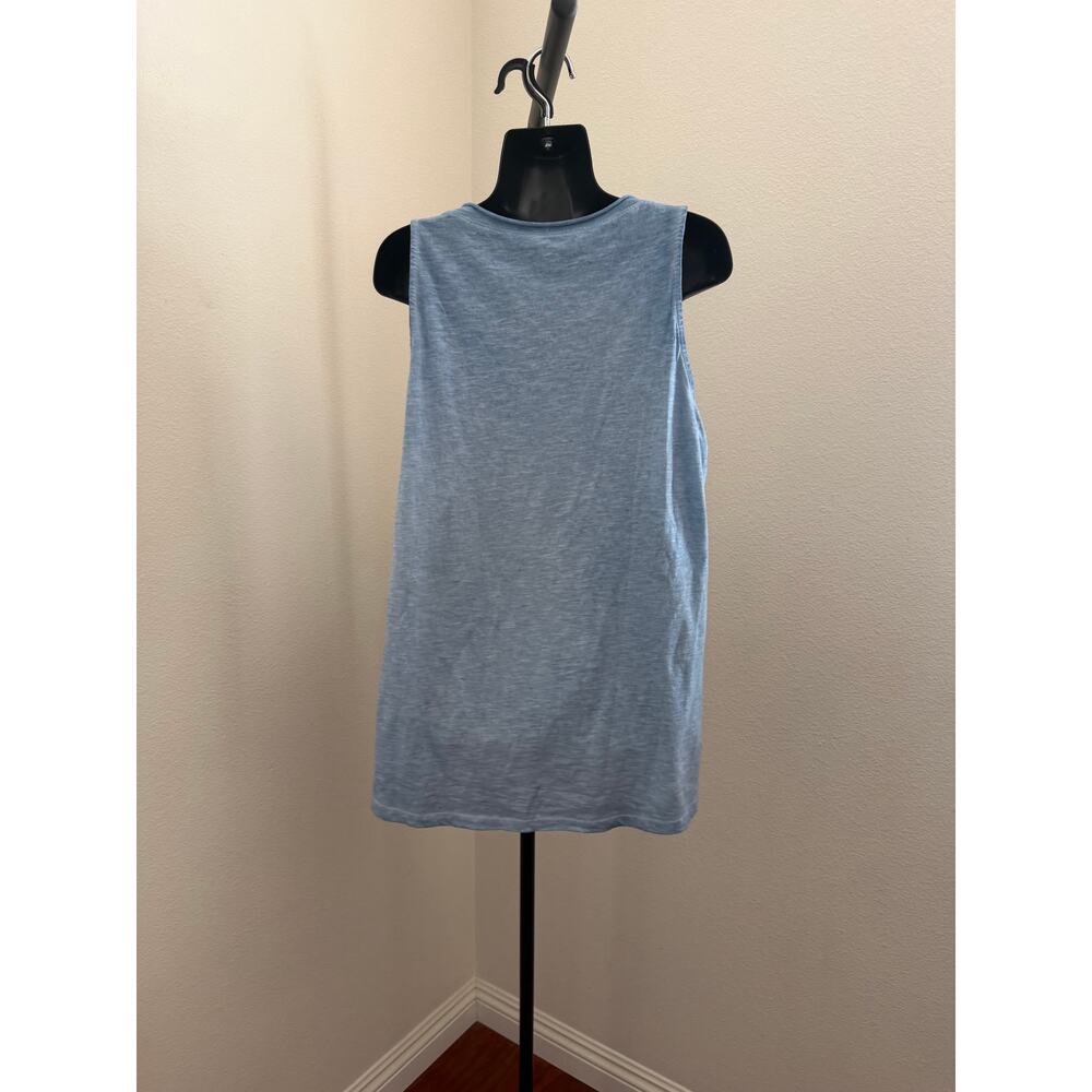 Gigi Moda cotton Italy blue tank top blouse tunic - Picture 3 of 5